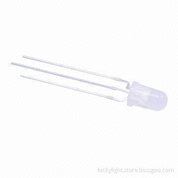 5mm High-efficiency Red/Yellow and Green Bi-color LED with Common Cathode Type, 625 and 570Nm